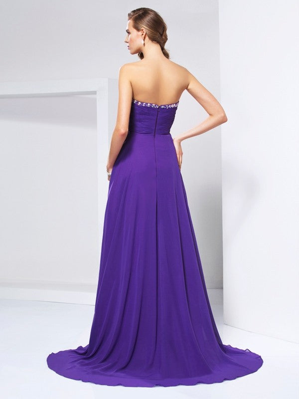 A-Line Sweetheart Chiffon Sleeveless Dress - Chloe Dress
