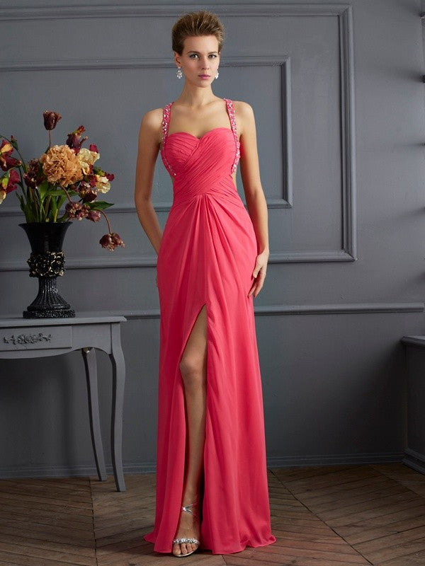 Empire Waist Sweetheart Chiffon Sleeveless Ruffled Dress - Chloe Dress