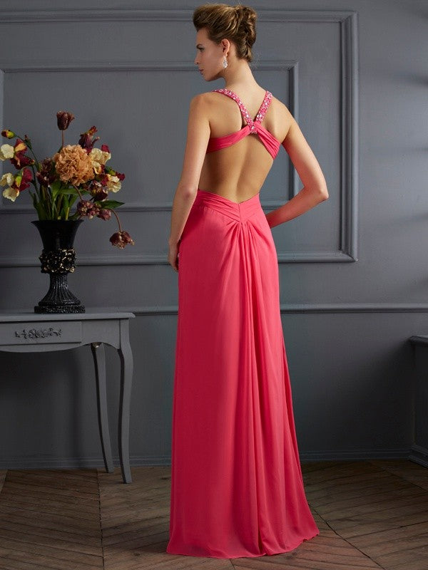 Empire Waist Sweetheart Chiffon Sleeveless Ruffled Dress - Chloe Dress