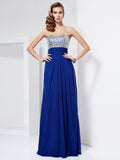 Sheath Sweetheart Chiffon Sleeveless Rhinestone Dress - Chloe Dress