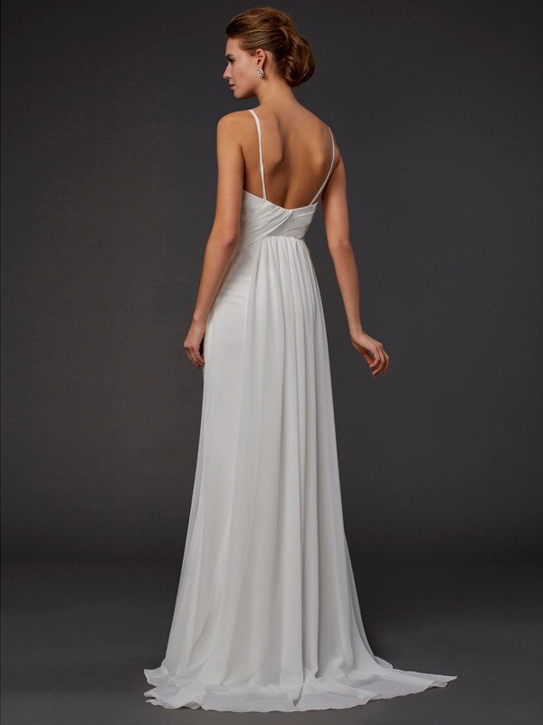 Mermaid V-Neck Chiffon Sleeveless Ruffled Dress - Chloe Dress