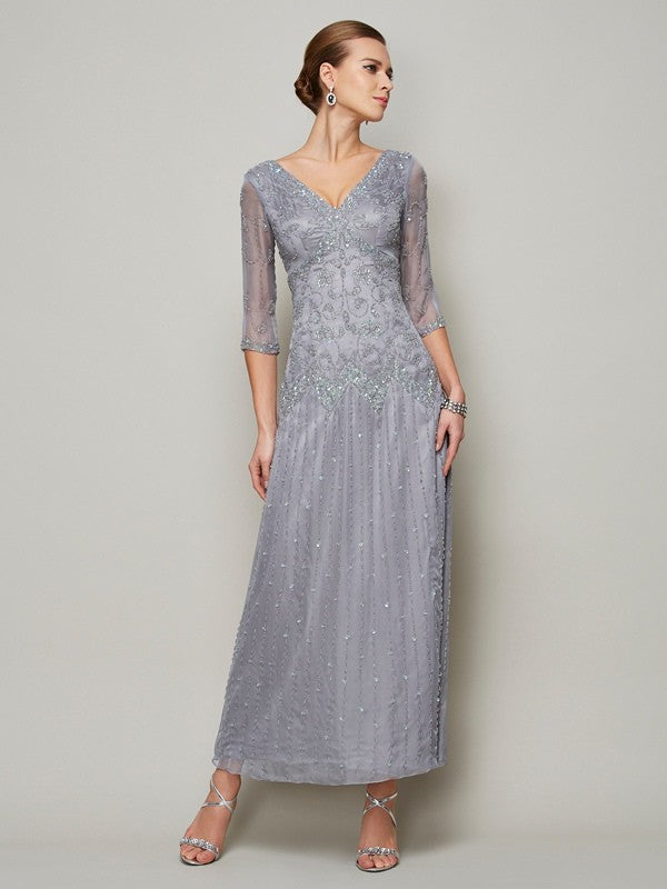 Sheath V-Neck Chiffon Dress - Chloe Dress