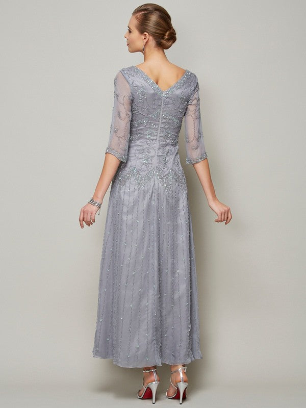 Sheath V-Neck Chiffon Dress - Chloe Dress