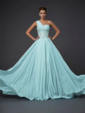 A-Line One-Shoulder Chiffon Sleeveless Ruffled Dress - Chloe Dress