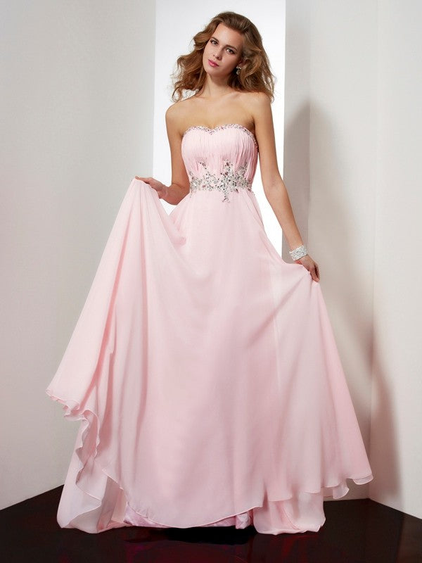 A-Line Sweetheart Chiffon Sleeveless Applique Dress - Chloe Dress