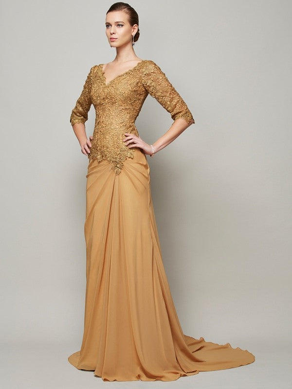 Sheath V-Neck Chiffon Dress - Chloe Dress