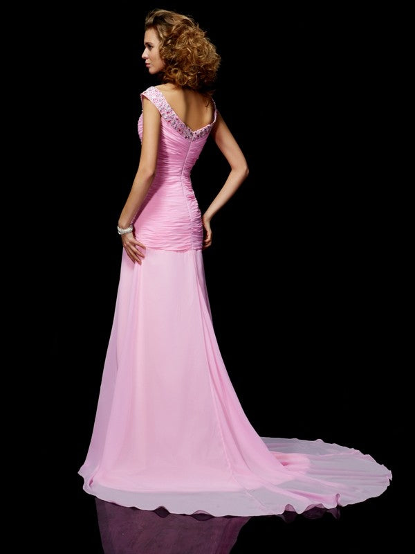 A-Line Chiffon Sleeveless Dress - Chloe Dress
