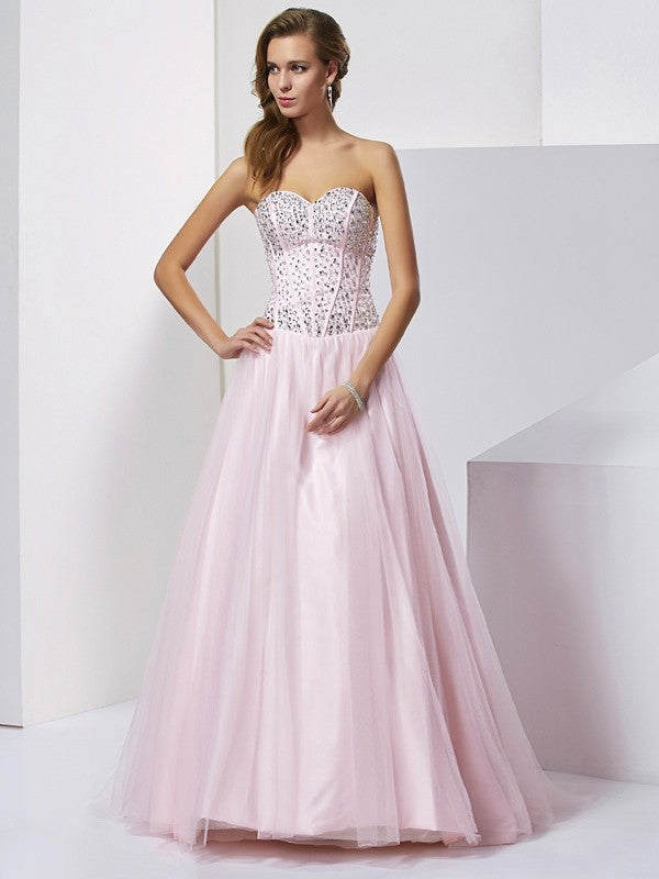Ball Gown Sweetheart Satin Sleeveless Gown - Chloe Dress
