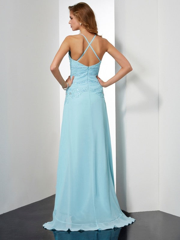 A-Line Spaghetti Strap Chiffon Sleeveless Dress - Chloe Dress