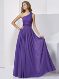 Empire Waist One-Shoulder Chiffon Sleeveless Dress - Chloe Dress