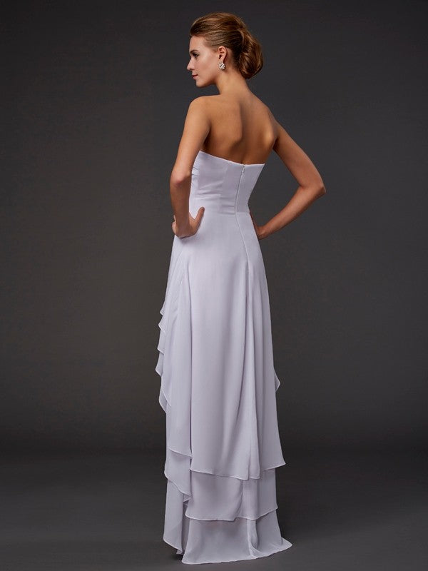 A-Line Sweetheart Chiffon Sleeveless Ruffled Dress - Chloe Dress