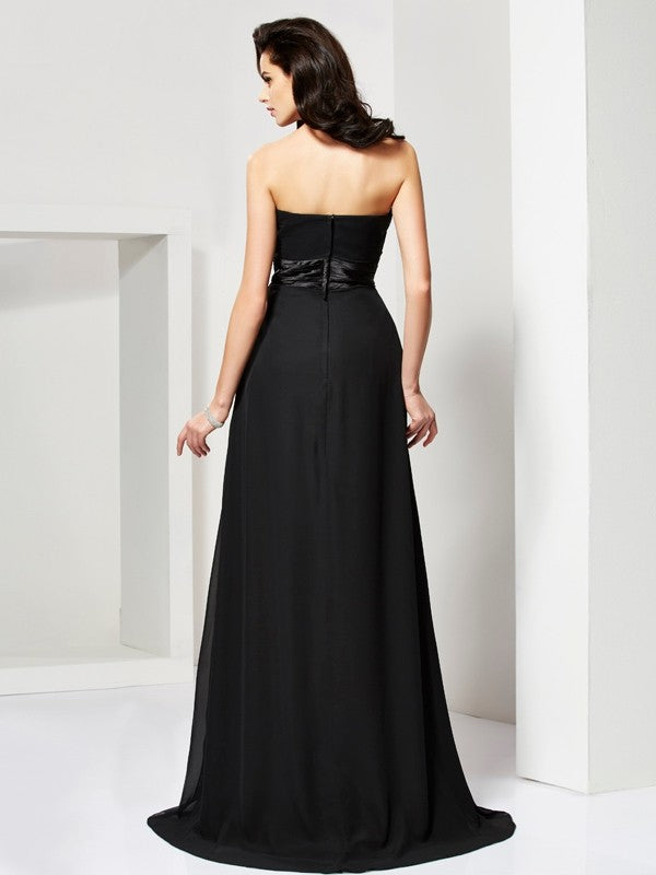 A-Line Strapless Chiffon Sleeveless Dress - Chloe Dress