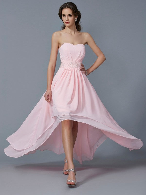 A-Line Sweetheart Chiffon Sleeveless Homecoming Dress - Chloe Dress