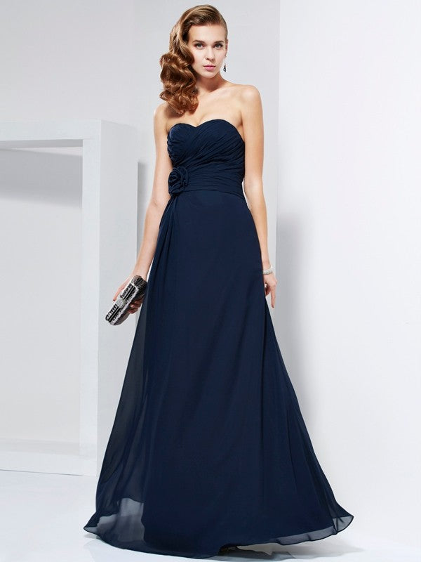 A-Line Sweetheart Chiffon Sleeveless Pleated Dress - Chloe Dress