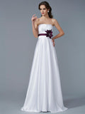 A-Line Strapless Satin Sleeveless Dress - Chloe Dress