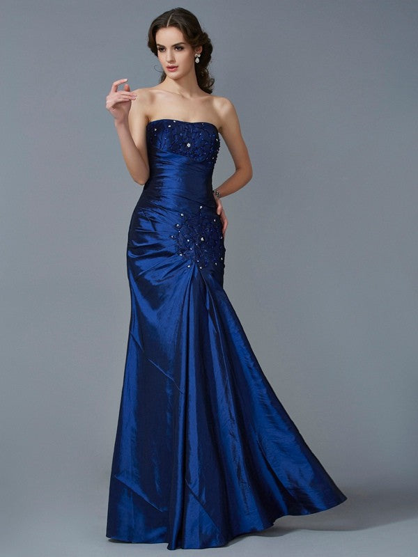 Mermaid Strapless Sleeveless Applique Dress - Chloe Dress