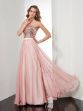 A-Line Strapless Chiffon Sleeveless Dress - Chloe Dress