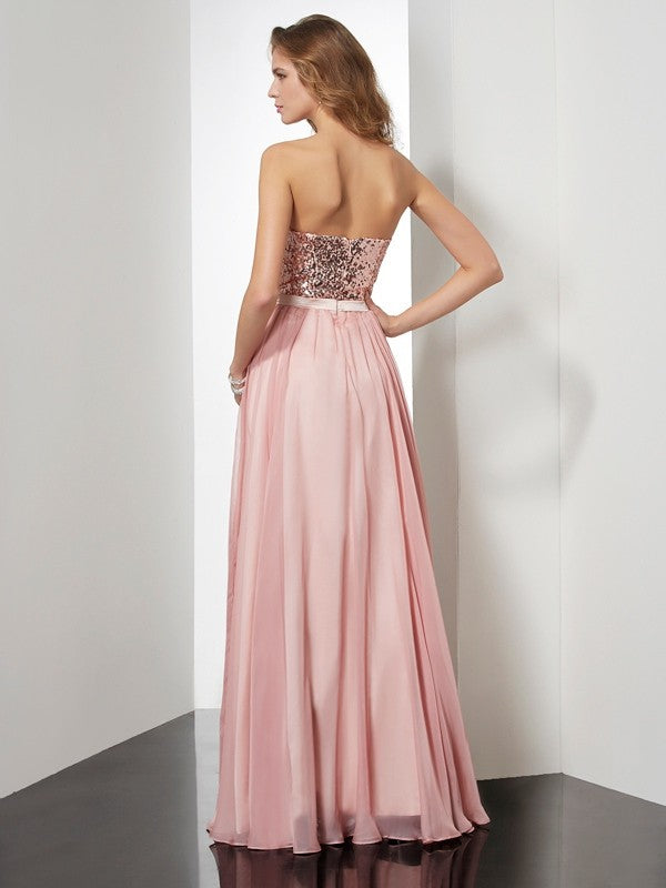 A-Line Strapless Chiffon Sleeveless Dress - Chloe Dress