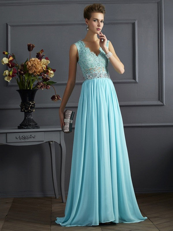 A-Line Chiffon Sleeveless Dress - Chloe Dress