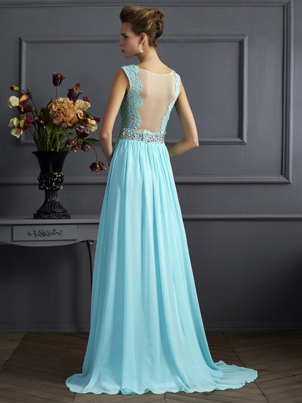 A-Line Chiffon Sleeveless Dress - Chloe Dress