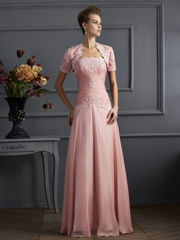 A-Line Sweetheart Chiffon Sleeveless Applique Dress - Chloe Dress