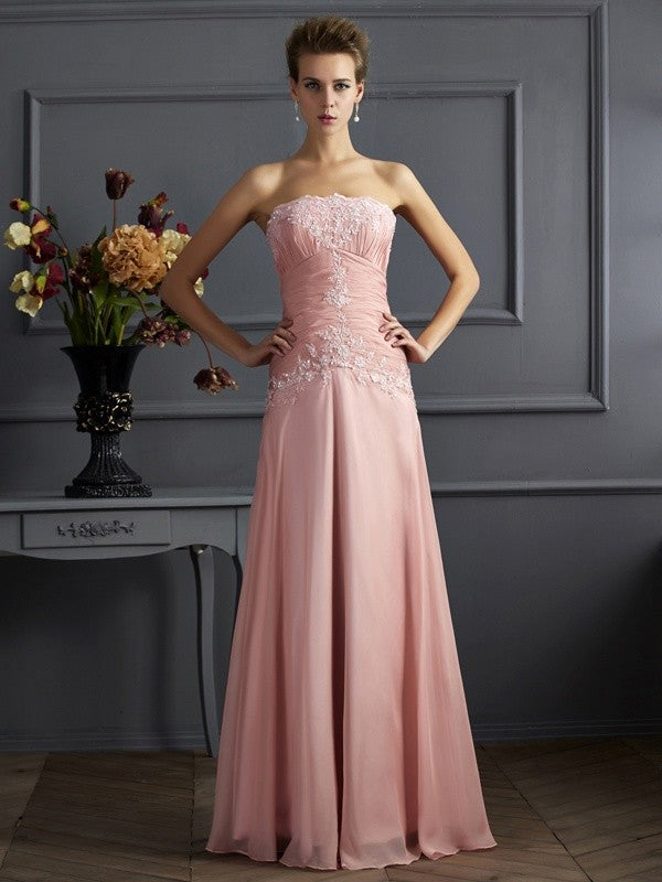 A-Line Sweetheart Chiffon Sleeveless Applique Dress - Chloe Dress