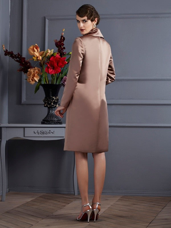 Sheath High Neck Satin Sleeveless Mini Dress - Chloe Dress
