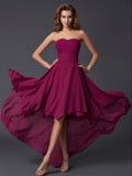 A-Line Sweetheart Chiffon Sleeveless Pleated Dress - Chloe Dress