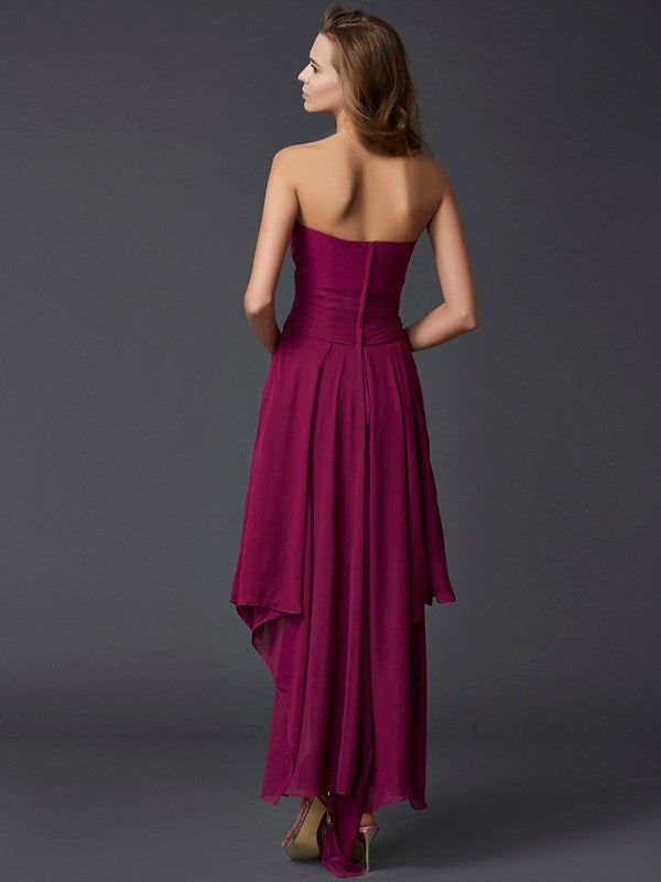 A-Line Sweetheart Chiffon Sleeveless Pleated Dress - Chloe Dress