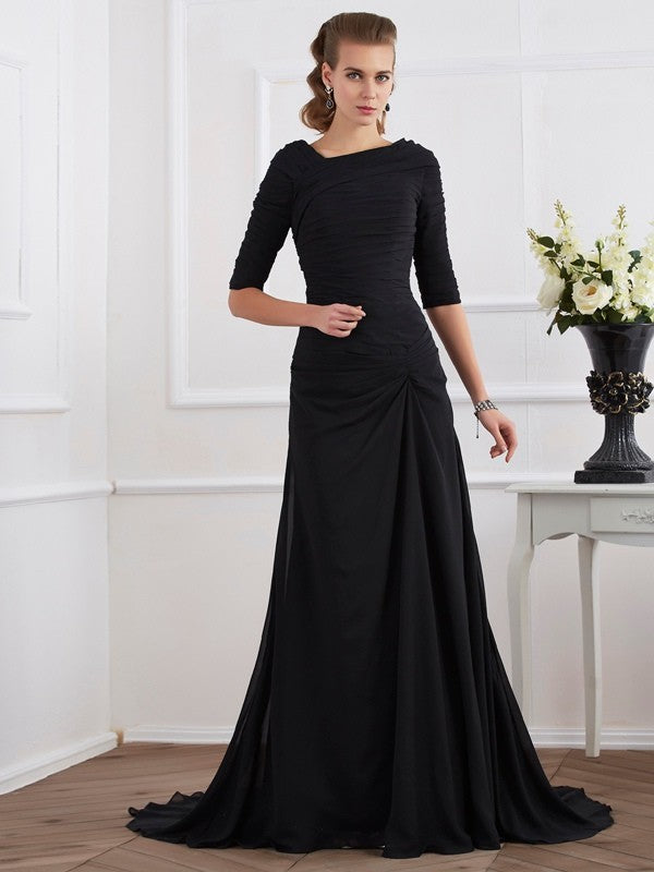 A-Line Chiffon Pleated Dress - Chloe Dress