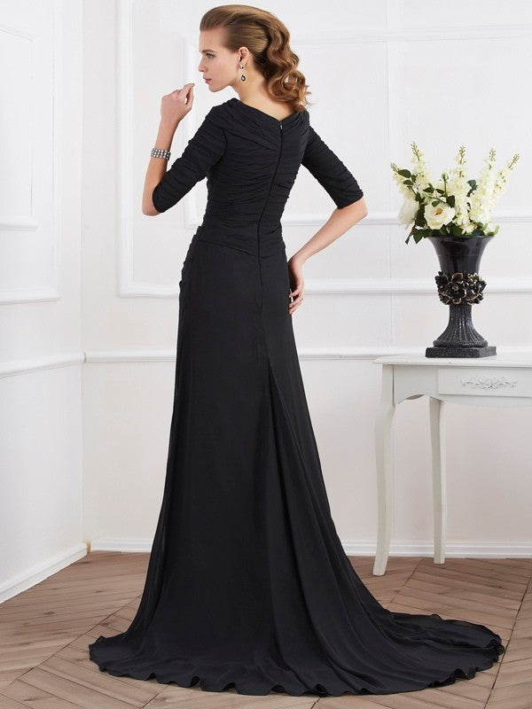 A-Line Chiffon Pleated Dress - Chloe Dress