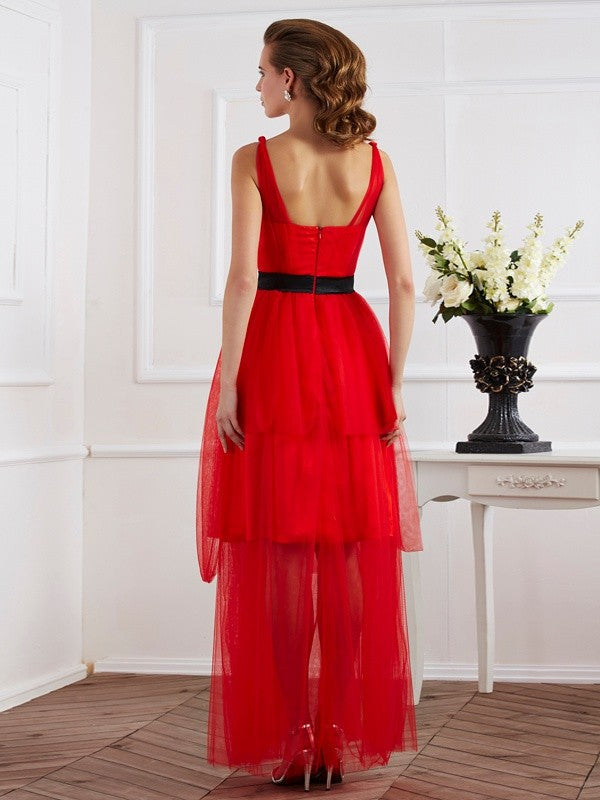 A-Line Satin Sleeveless Pleated Dress - Chloe Dress
