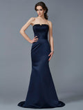 Mermaid Strapless Satin Sleeveless Dress - Chloe Dress