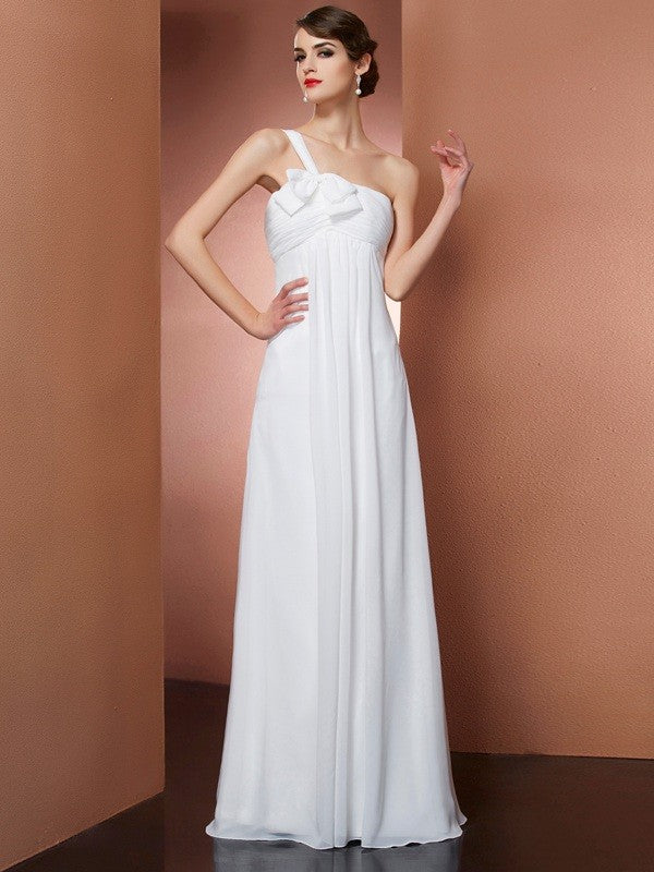 A-Line One-Shoulder Chiffon Sleeveless Dress - Chloe Dress