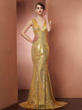 A-Line V-Neck Satin Sleeveless Dress - Chloe Dress