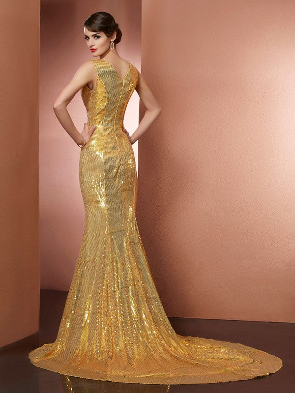 A-Line V-Neck Satin Sleeveless Dress - Chloe Dress