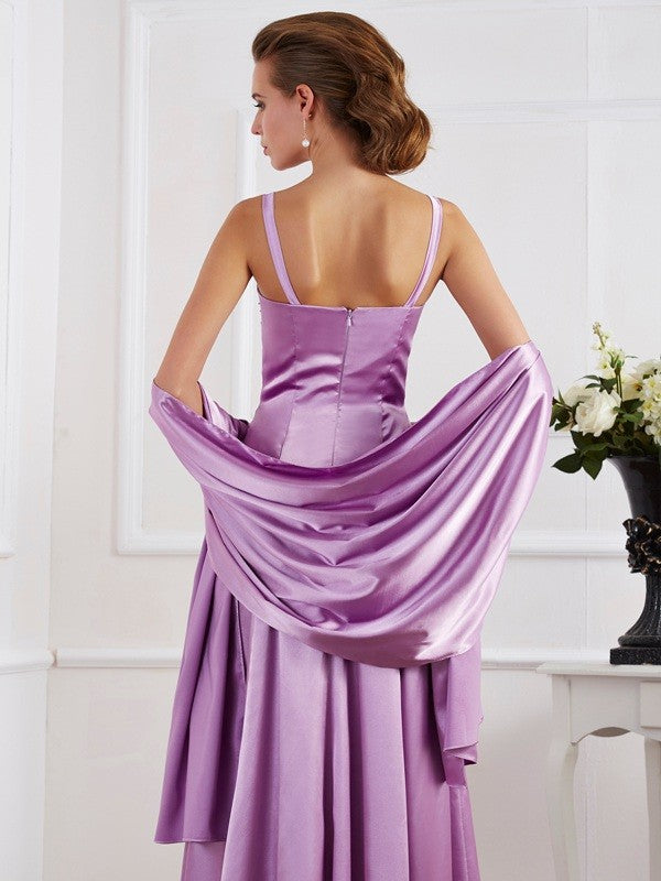 A-Line Spaghetti Strap Satin Sleeveless Dress - Chloe Dress