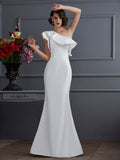 Mermaid One-Shoulder Sleeveless Ruffled Dress - Chloe Dress