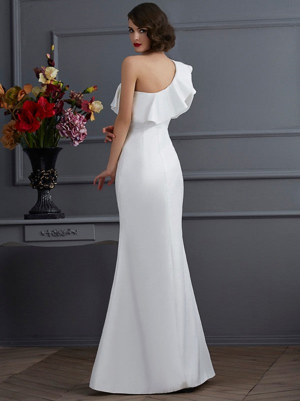 Mermaid One-Shoulder Sleeveless Ruffled Dress - Chloe Dress