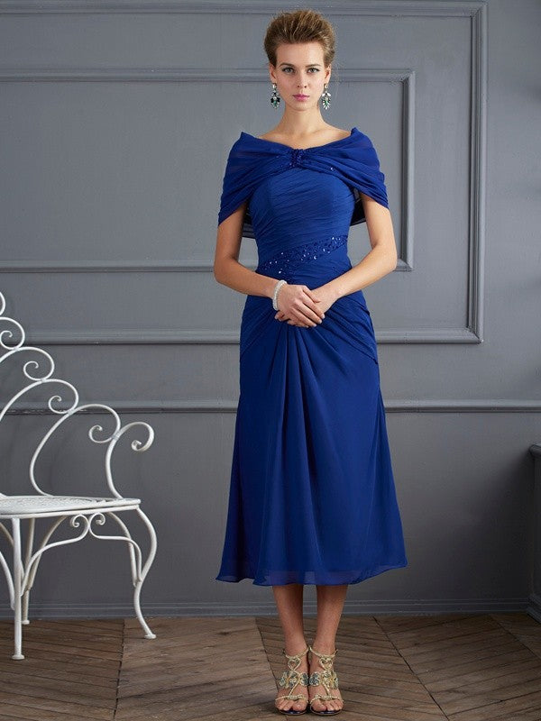 Sheath Chiffon Short Sleeve Mini Dress - Chloe Dress