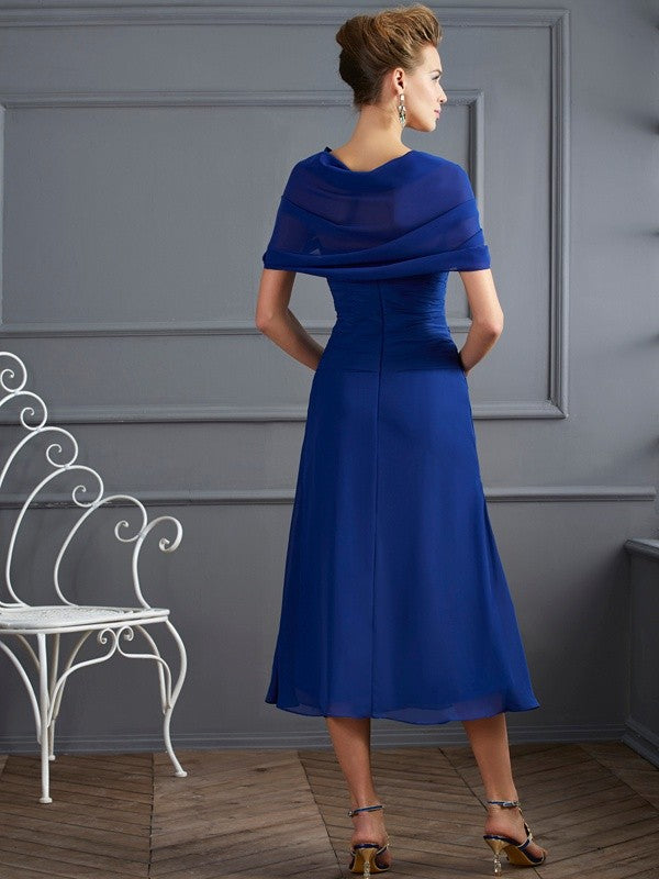 Sheath Chiffon Short Sleeve Mini Dress - Chloe Dress