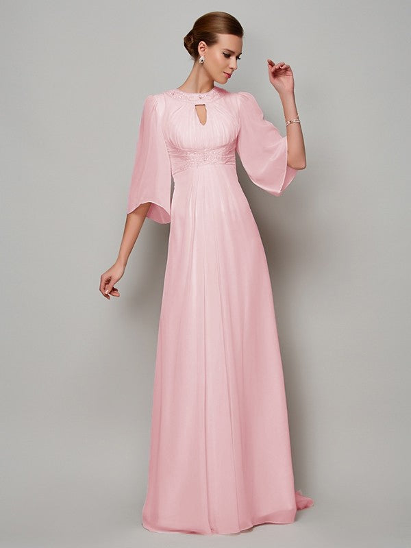 A-Line High Neck Chiffon Dress - Chloe Dress