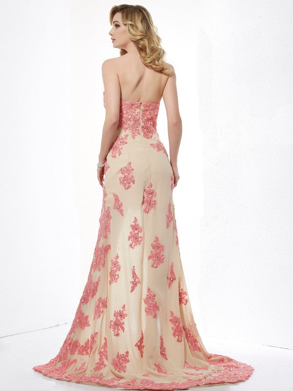 A-Line Sweetheart Lace Sleeveless Applique Dress - Chloe Dress