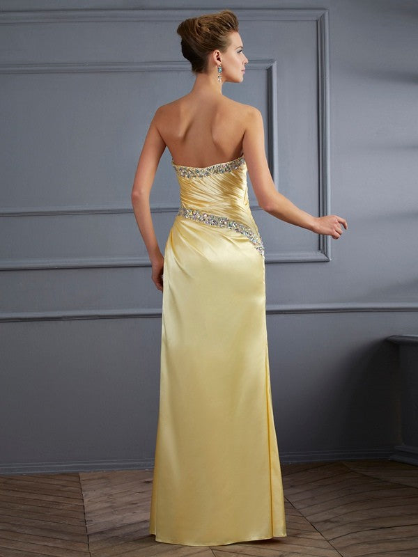 Mermaid Sweetheart Satin Sleeveless Dress - Chloe Dress