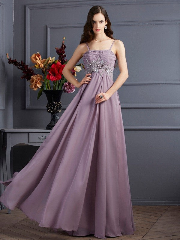 Empire Waist Spaghetti Strap Chiffon Sleeveless Dress - Chloe Dress
