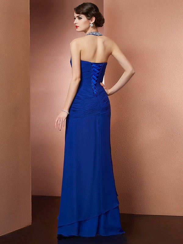 Sheath Halter Chiffon Sleeveless Dress - Chloe Dress