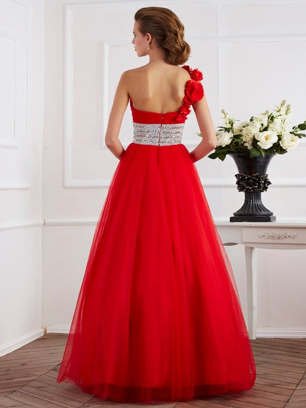 Ball Gown One-Shoulder Sleeveless Gown - Chloe Dress