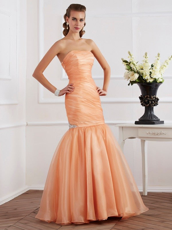 Mermaid Strapless Tulle Sleeveless Dress - Chloe Dress