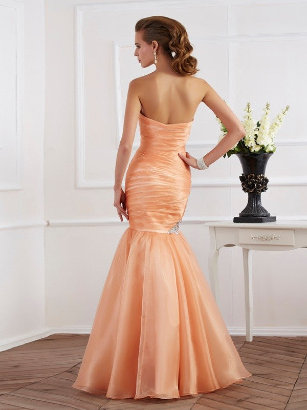 Mermaid Strapless Tulle Sleeveless Dress - Chloe Dress