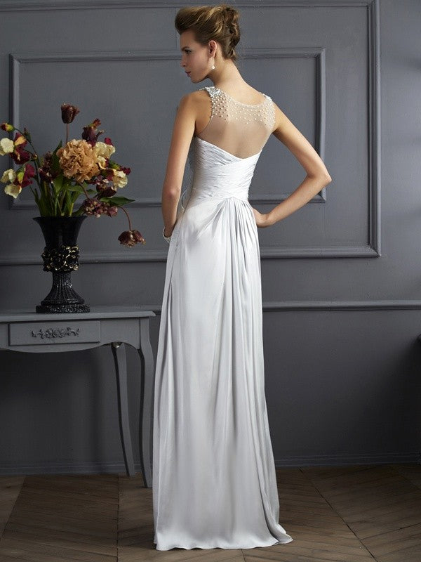 A-Line Satin Sleeveless Dress - Chloe Dress